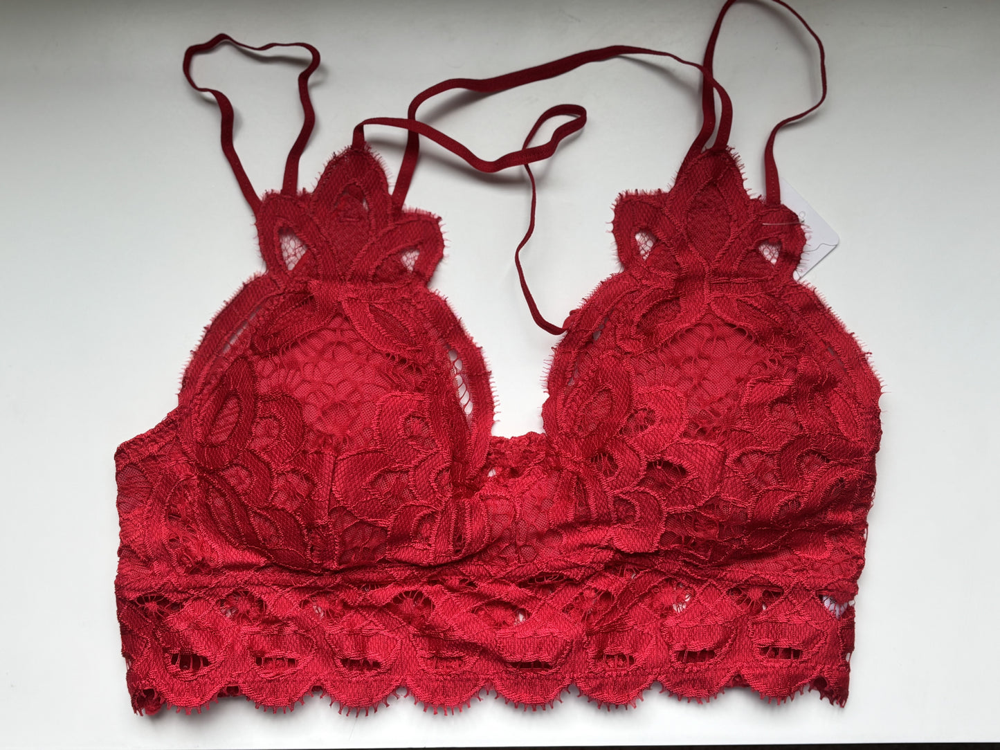 No Secrets Crochet Lace Bralette - RED