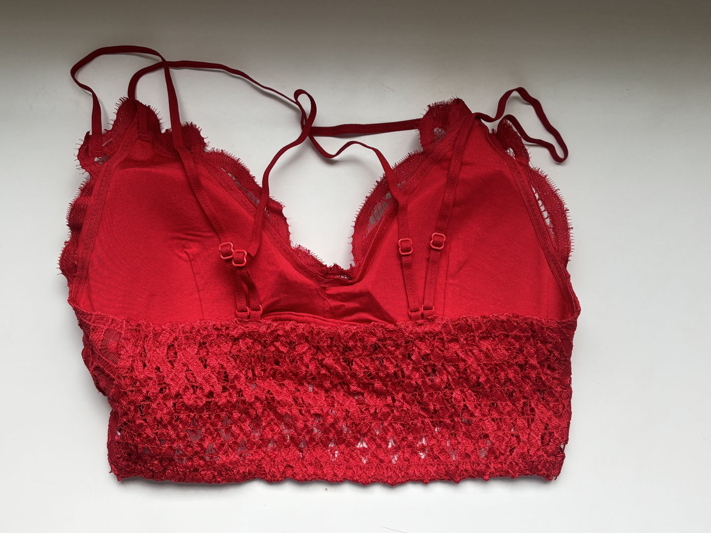 No Secrets Crochet Lace Bralette - RED