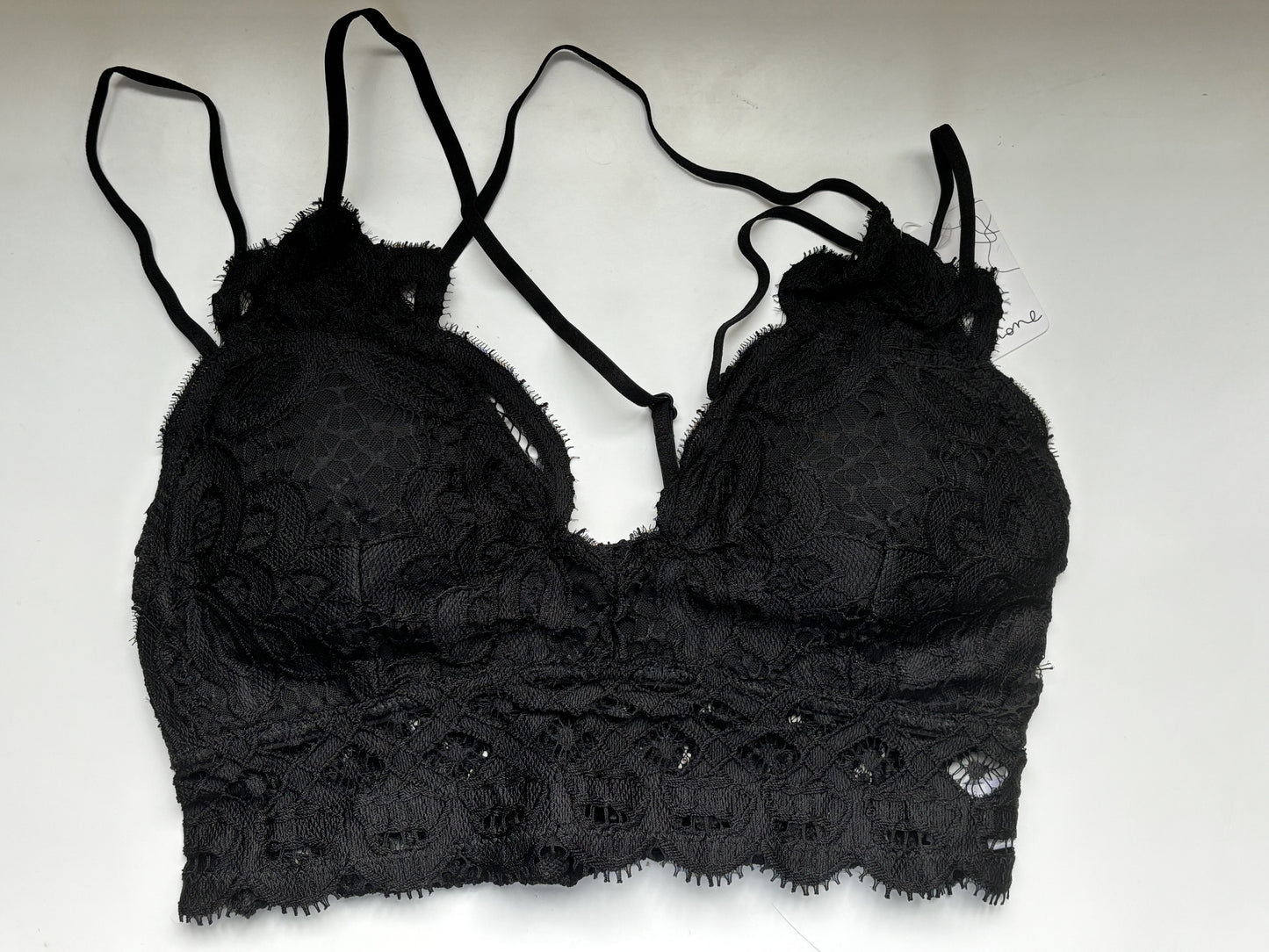 No Secrets Crochet Lace Bralette - BLACK