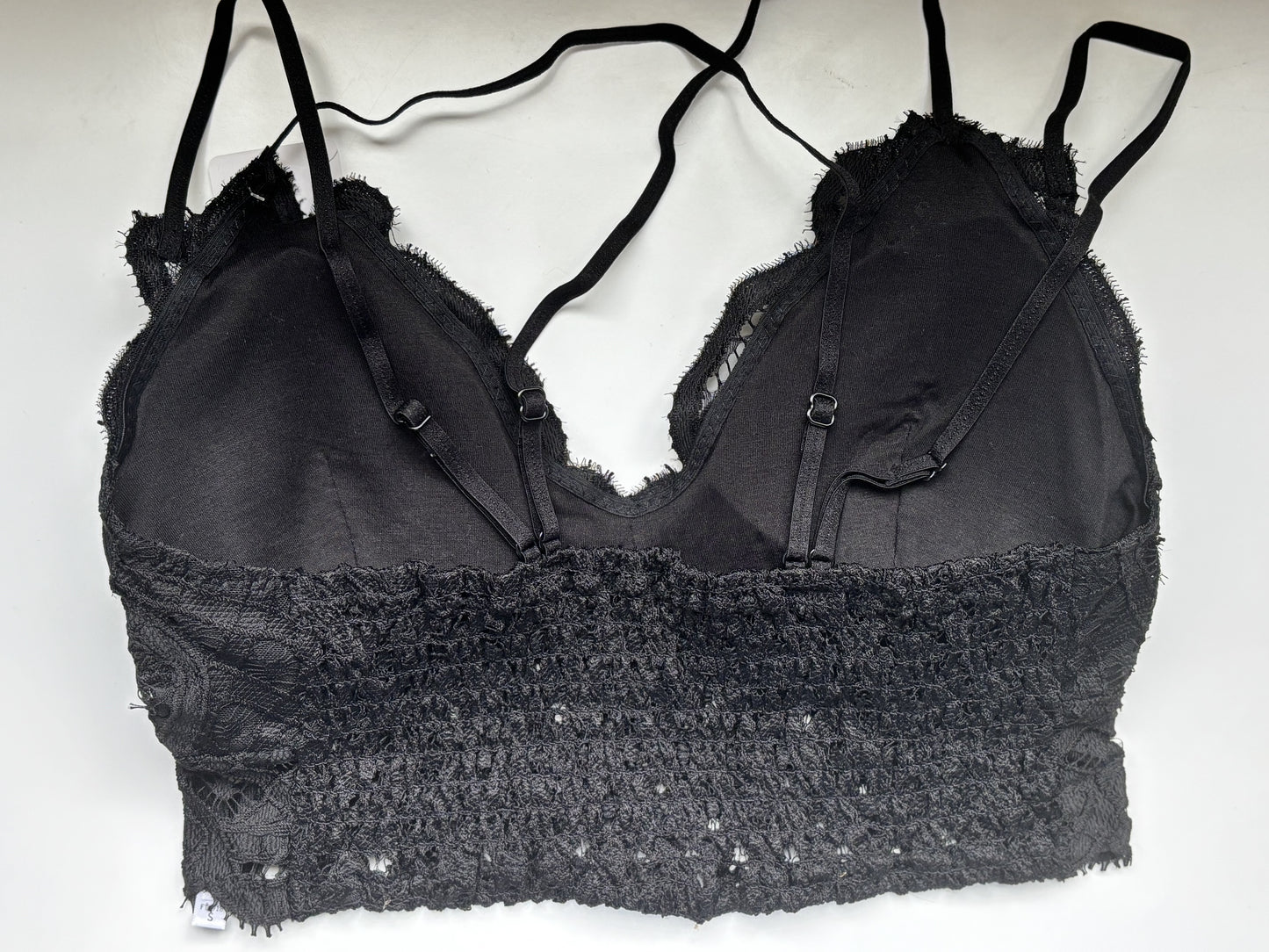 No Secrets Crochet Lace Bralette - BLACK