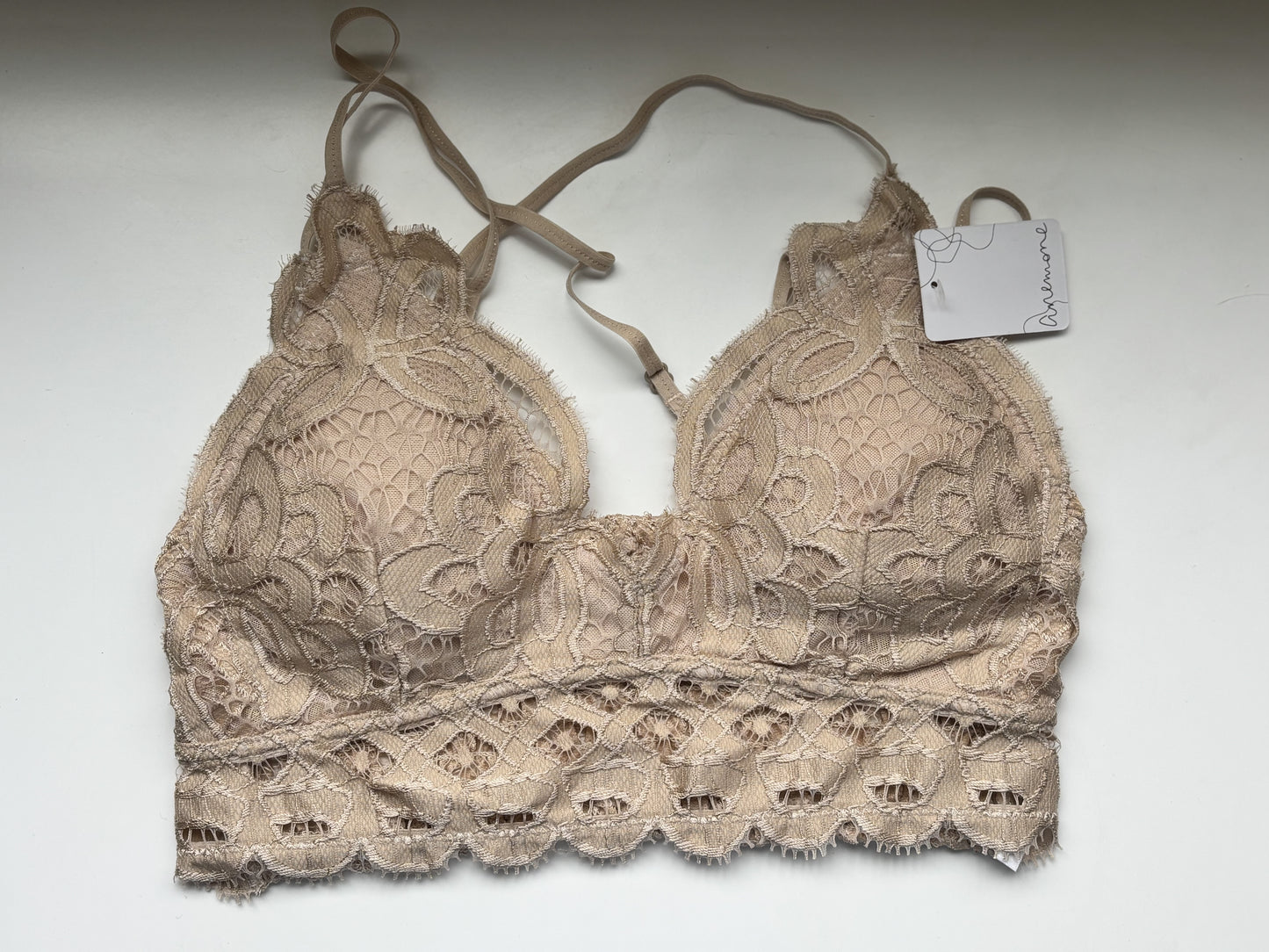 No Secrets Crochet Lace Bralette - TAN