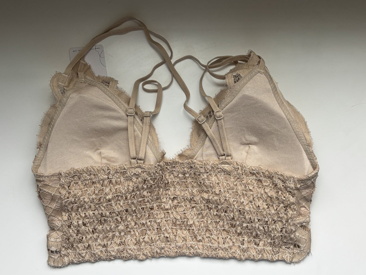 No Secrets Crochet Lace Bralette - TAN