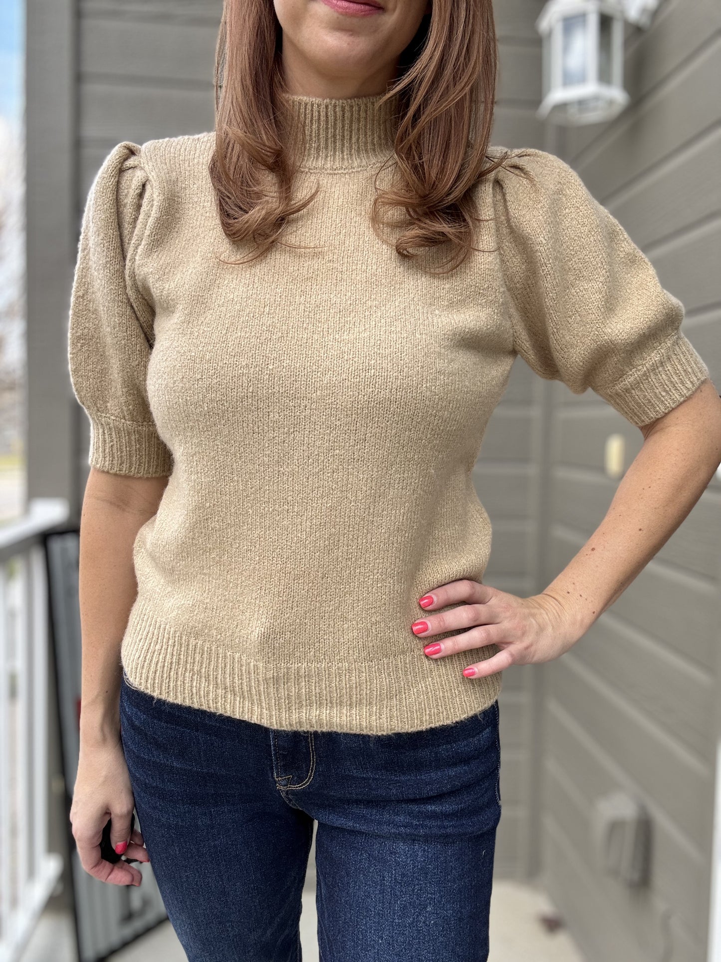 Isn't She Lovely Puff Sleeve Sweater