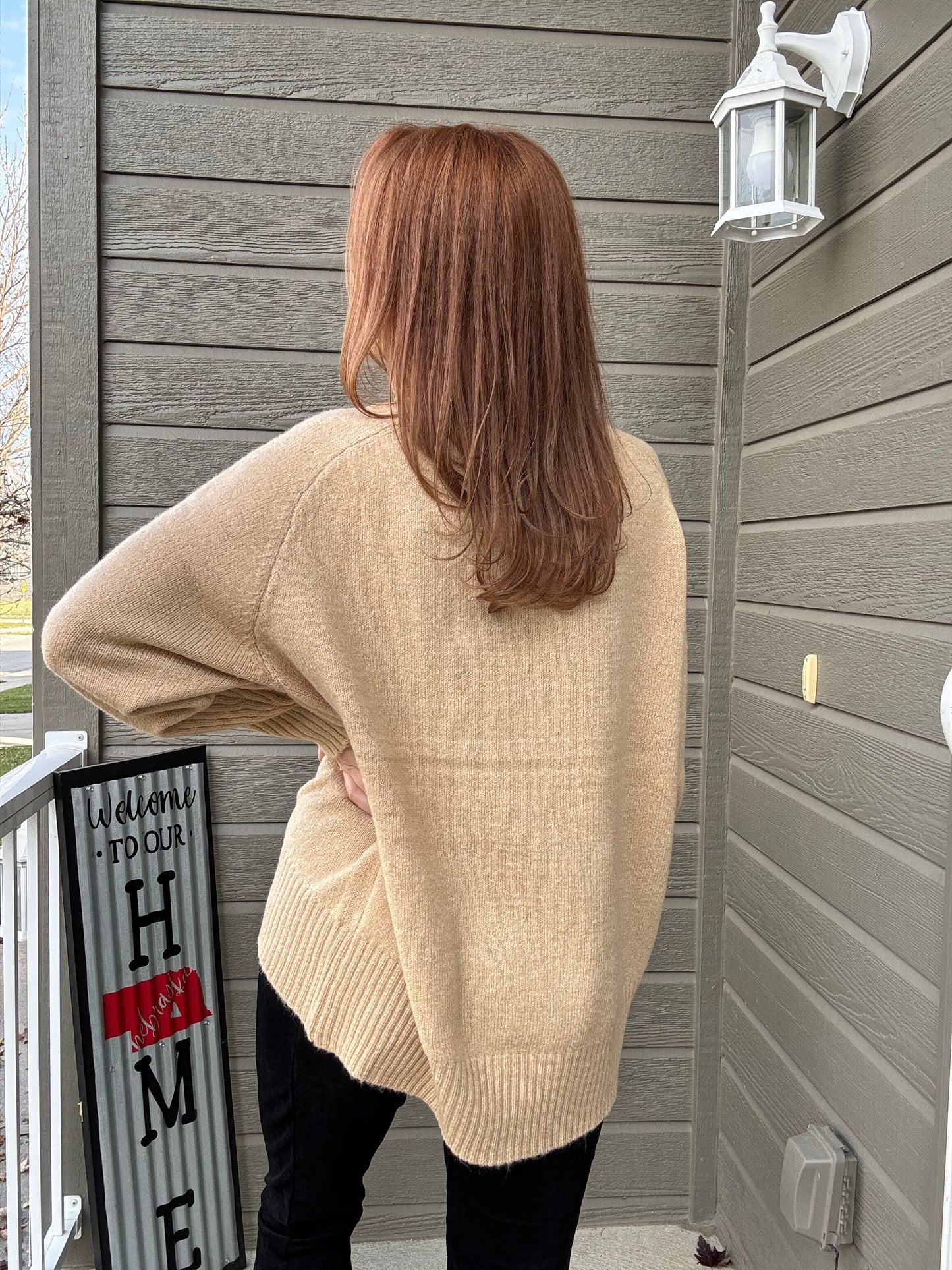 Sugar & Spice Turtleneck Sweater - TAUPE