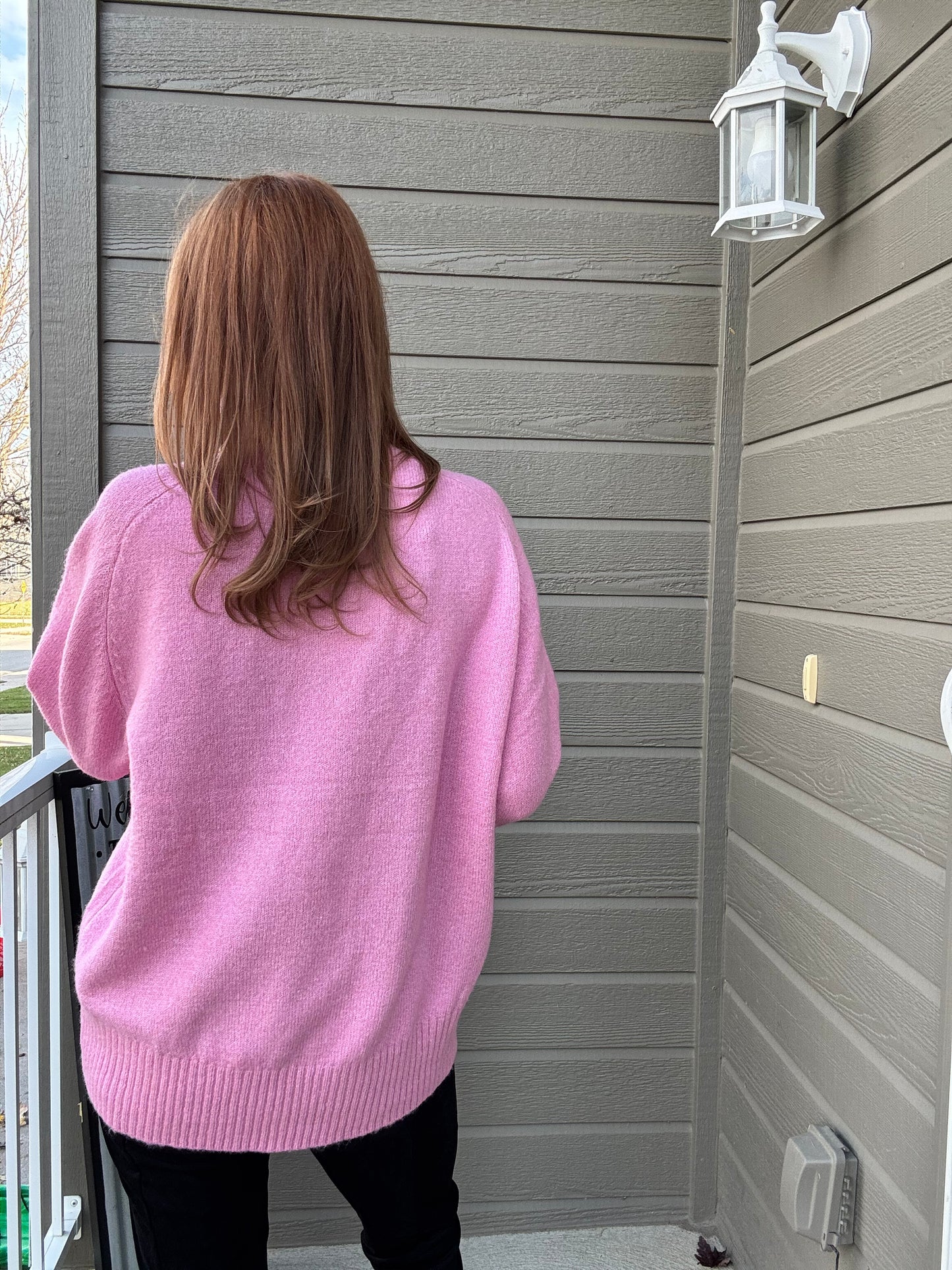 Sugar & Spice Turtleneck Sweater - ROSE PINK