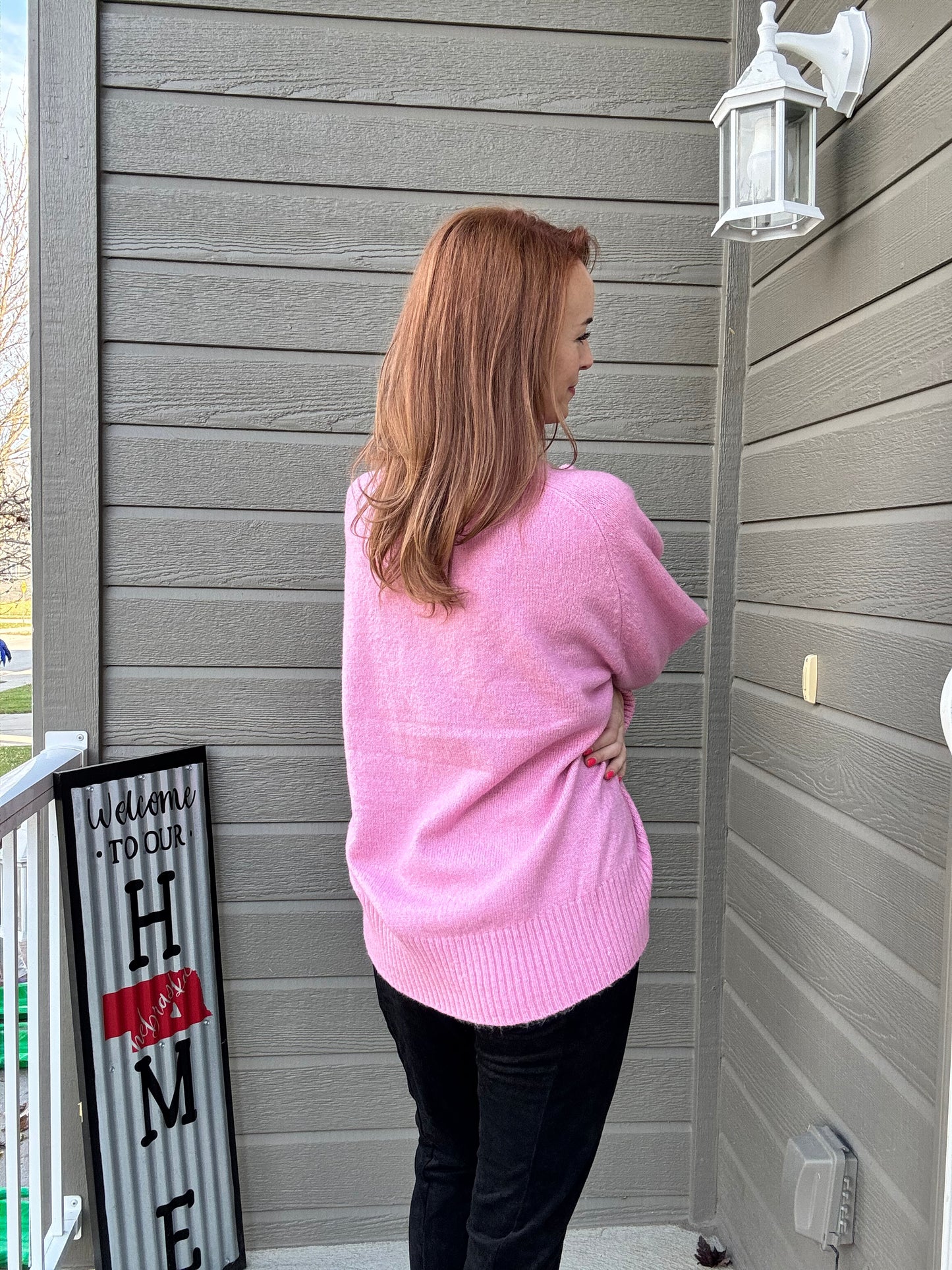 Sugar & Spice Turtleneck Sweater - ROSE PINK