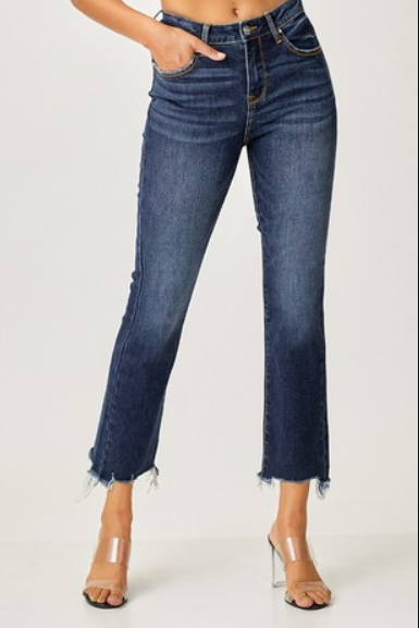 Abigail RISEN Straight Leg Jeans - Dark Wash